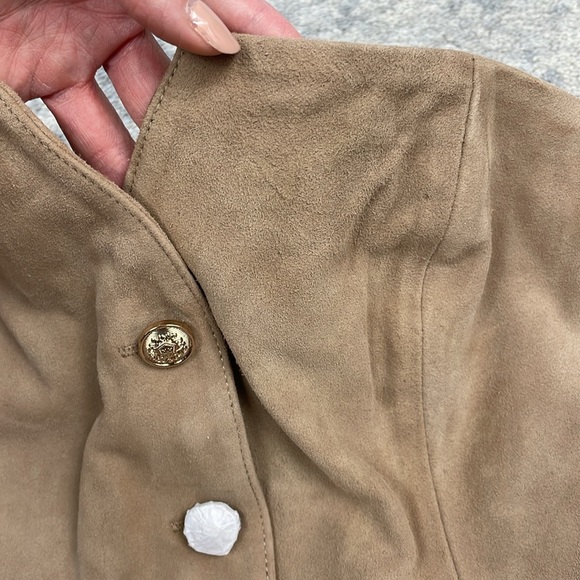 NWT Cami NYC Zamora Suede Leather Corset Vest Incense Tan Sz 8 - Picture 14 of 16